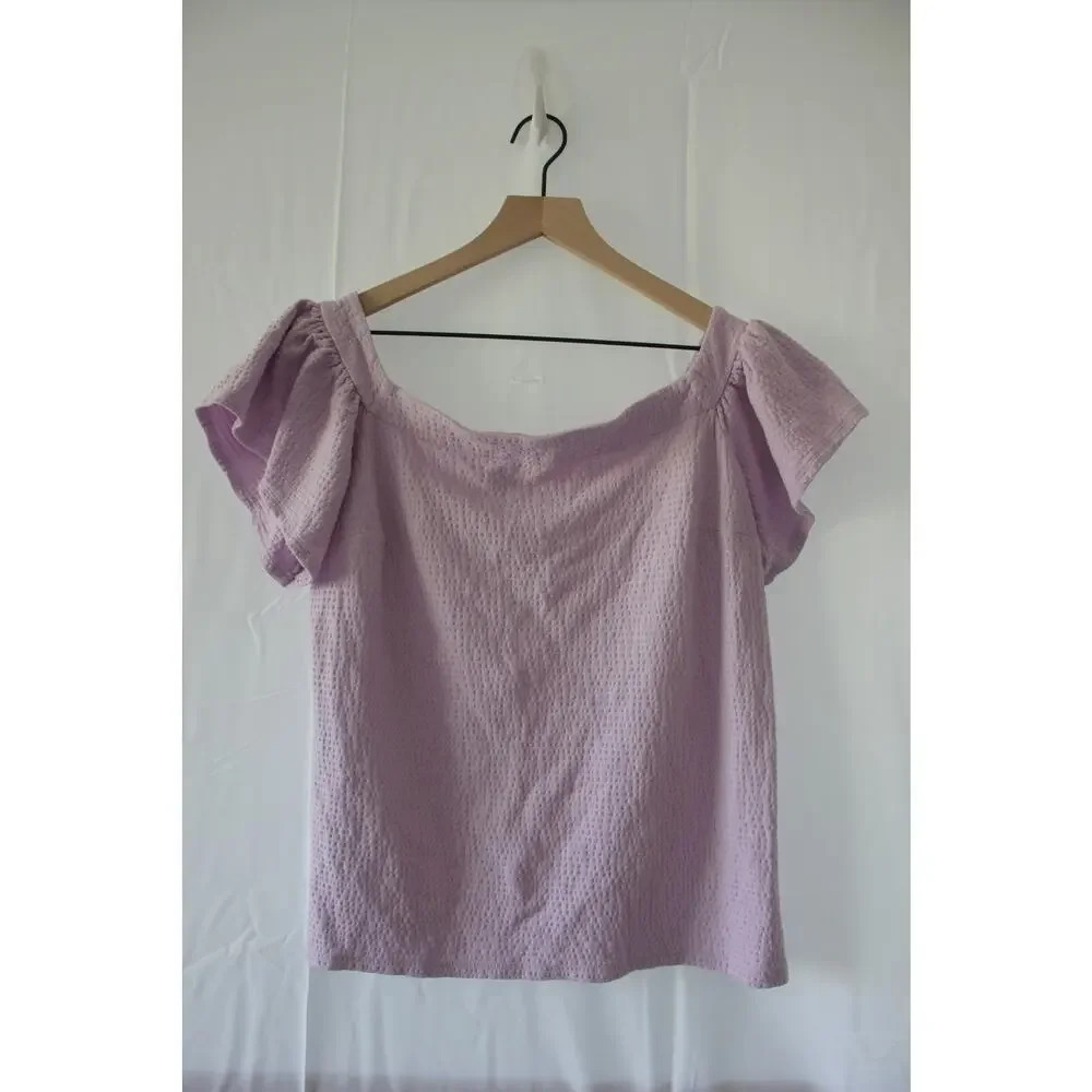 Express Butterfly Sleeve Cotton Blouse Size L